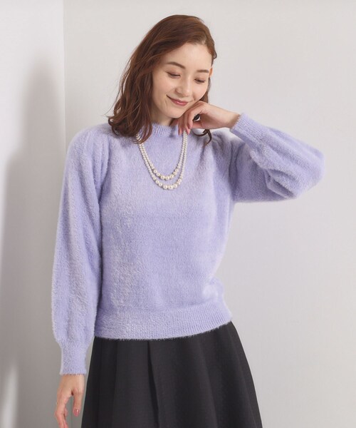 ITS'DEMO（イッツデモ）の「【手洗い可】フェザーヤーンパフスリーブニット（ニット/セーター・レディース・ピンク/オフホワイト/サックスブルー/ブラウン系・00）」の21枚目の写真