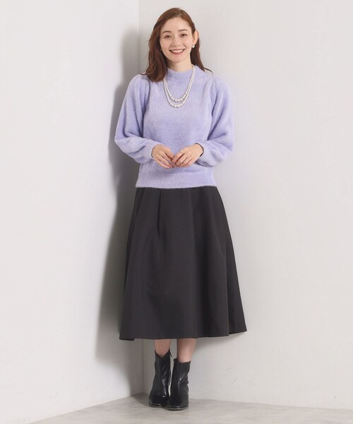 ITS'DEMO（イッツデモ）の「【手洗い可】フェザーヤーンパフスリーブニット（ニット/セーター・レディース・ピンク/オフホワイト/サックスブルー/ブラウン系・00）」の22枚目の写真