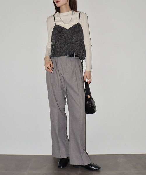 FUNALIVE（ファンアライブ）の「ツイードプリーツキャミビスチェ（キャミソール・レディース・ブラック・FREE）」の18枚目の写真