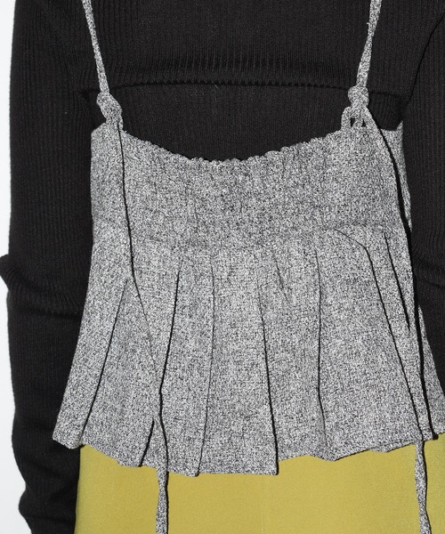 FUNALIVE（ファンアライブ）の「ツイードプリーツキャミビスチェ（キャミソール・レディース・ブラック・FREE）」の10枚目の写真