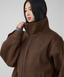 AZUL by moussy | 【着丈バリエ】シャギースタンドコート(チェスターコート)