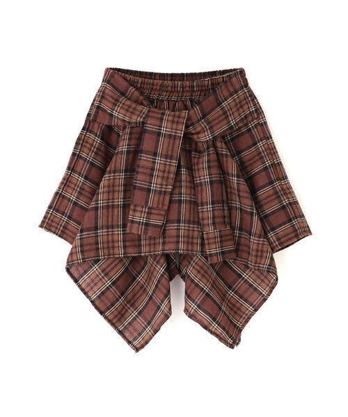 SIS/エスアイエス/Wrap check skirt