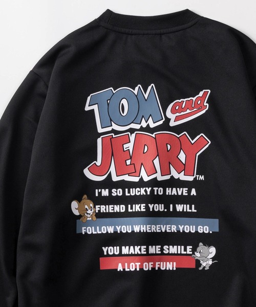 Tom＆Jerry（トムアンドジェリー）の「【71】【TOM＆JERRY/トムとジェリー】ジェリー ロゴデザイン ダンボールニット スウェット/メンズ/レディース/ユニセックス（スウェット・レディース・チャコールグレー/アッシュグレー/ブルー/ブラック・L/M）」の2枚目の写真