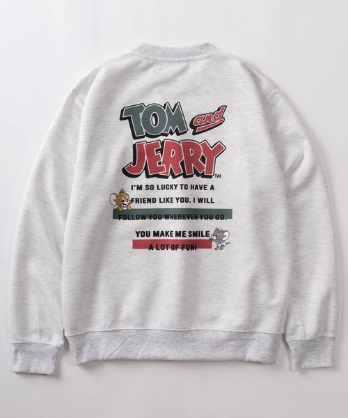 Tom＆Jerry（トムアンドジェリー）の「【71】【TOM＆JERRY/トムとジェリー】ジェリー ロゴデザイン ダンボールニット スウェット/メンズ/レディース/ユニセックス（スウェット・レディース・チャコールグレー/アッシュグレー/ブルー/ブラック・L/M）」の7枚目の写真