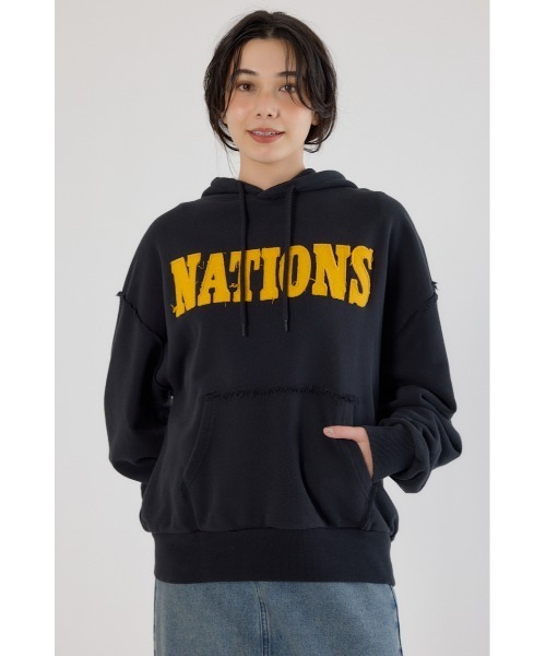 RODEO CROWNS WIDE BOWL(ロデオクラウンズワイドボウル)の「NATIONSパーカー(パーカー・レディース・カモフラージュ/ブラウン/グレー×ホワイト/ブラック・FREE)」の10枚目の写真