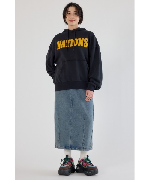 RODEO CROWNS WIDE BOWL(ロデオクラウンズワイドボウル)の「NATIONSパーカー(パーカー・レディース・カモフラージュ/ブラウン/グレー×ホワイト/ブラック・FREE)」の13枚目の写真