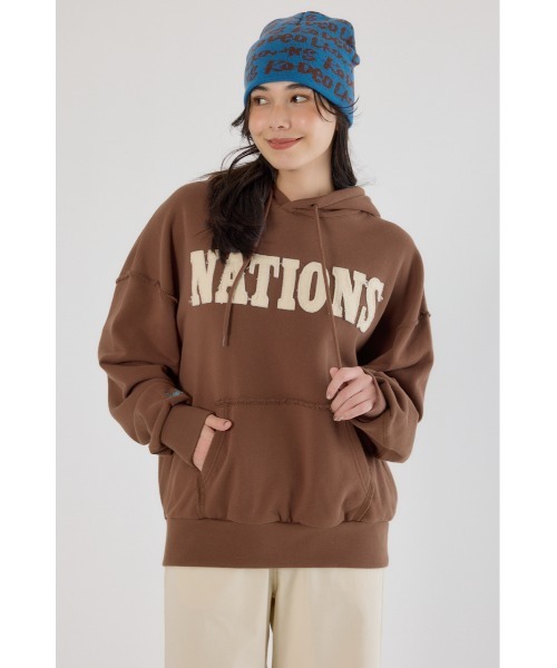 RODEO CROWNS WIDE BOWL(ロデオクラウンズワイドボウル)の「NATIONSパーカー(パーカー・レディース・カモフラージュ/ブラウン/グレー×ホワイト/ブラック・FREE)」の15枚目の写真