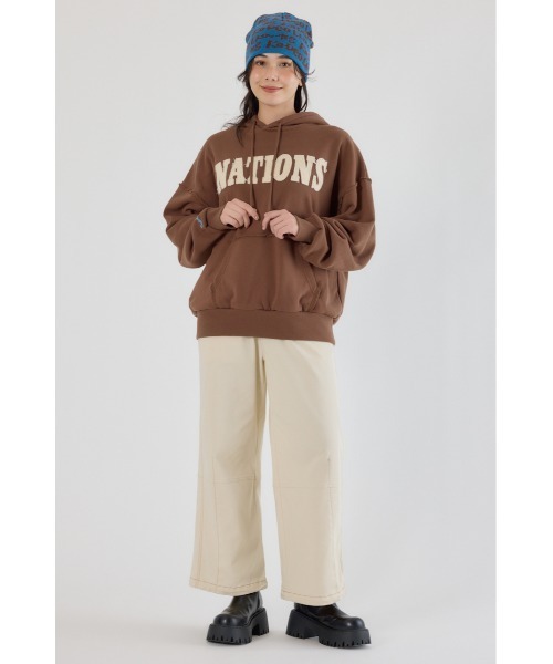 RODEO CROWNS WIDE BOWL(ロデオクラウンズワイドボウル)の「NATIONSパーカー(パーカー・レディース・カモフラージュ/ブラウン/グレー×ホワイト/ブラック・FREE)」の18枚目の写真