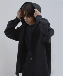 LAD EDITION（ラッドエディション）の「Black CN Hooded Overfit Shirt_Black（シャツ/ブラウス）」
