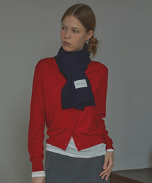 WHITE PROJECT（ホワイトプロジェクト）の「[Gift Box] Virgin Wool Knit Muffler, Navy, Unisex（マフラー）」