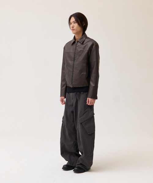 AKECII(アケシ)の「フェイドロー レザー ジャケット_ブラウン(ライダースジャケット・メンズ・その他・MEDIUM/LARGE)」の5枚目の写真