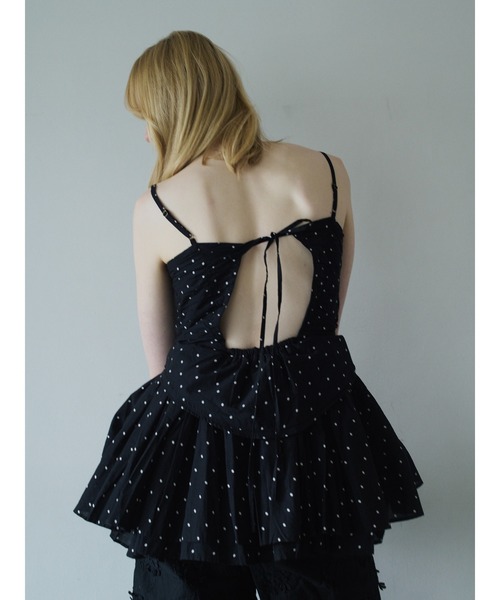 crinkle crinkle crinkle(クリンクルクリンクルクリンクル)の「【crinkle crinkle crinkle】corset cami/コルセットキャミ(キャミソール・レディース・ブラック/ドット・FREE)」の5枚目の写真