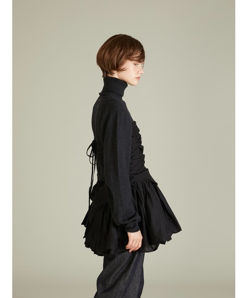 crinkle crinkle crinkle(クリンクルクリンクルクリンクル)の「【crinkle crinkle crinkle】corset cami/コルセットキャミ(キャミソール・レディース・ブラック/ドット・FREE)」の11枚目の写真