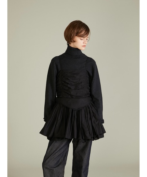 crinkle crinkle crinkle(クリンクルクリンクルクリンクル)の「【crinkle crinkle crinkle】corset cami/コルセットキャミ(キャミソール・レディース・ブラック/ドット・FREE)」の12枚目の写真