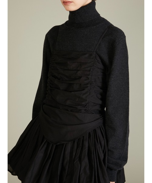 crinkle crinkle crinkle(クリンクルクリンクルクリンクル)の「【crinkle crinkle crinkle】corset cami/コルセットキャミ(キャミソール・レディース・ブラック/ドット・FREE)」の13枚目の写真