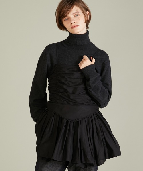 crinkle crinkle crinkle(クリンクルクリンクルクリンクル)の「【crinkle crinkle crinkle】corset cami/コルセットキャミ(キャミソール・レディース・ブラック/ドット・FREE)」の14枚目の写真