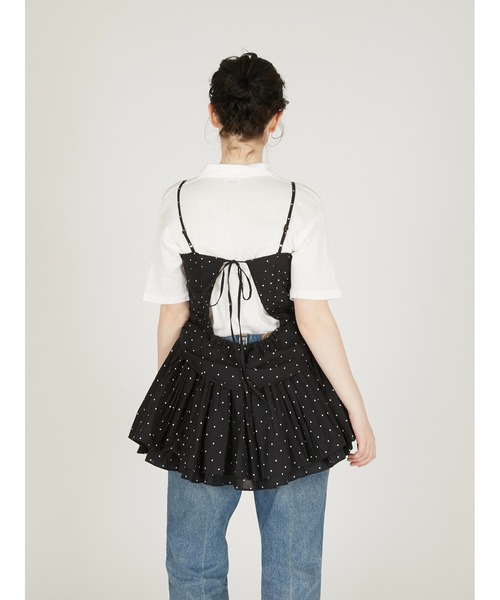 crinkle crinkle crinkle(クリンクルクリンクルクリンクル)の「【crinkle crinkle crinkle】corset cami/コルセットキャミ(キャミソール・レディース・ブラック/ドット・FREE)」の7枚目の写真