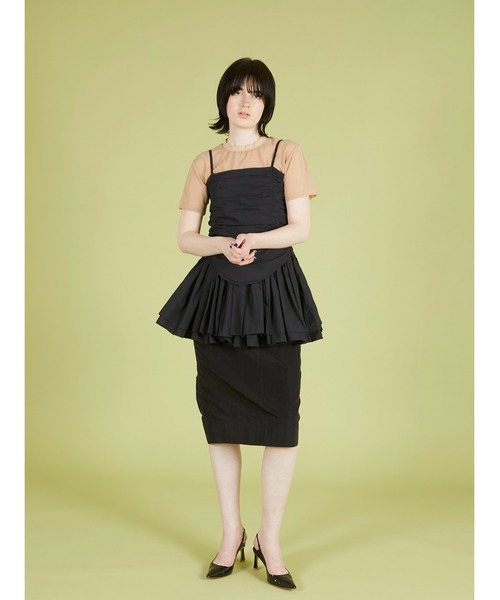 crinkle crinkle crinkle(クリンクルクリンクルクリンクル)の「【crinkle crinkle crinkle】corset cami/コルセットキャミ(キャミソール・レディース・ブラック/ドット・FREE)」の12枚目の写真