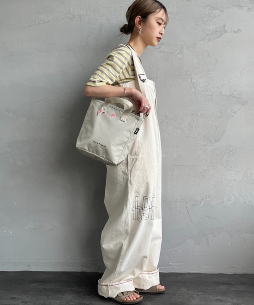 DANTON（ダントン）の「[DANTON/ダントン] PONT NEUF コーデュラキャンバス 2WAYトートバッグ（ショルダーバッグ・レディース・ブラック/アイボリー・ONE SIZE）」の10枚目の写真