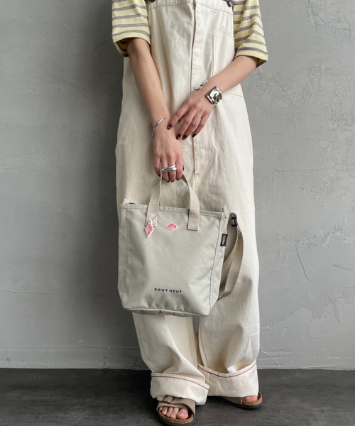DANTON（ダントン）の「[DANTON/ダントン] PONT NEUF コーデュラキャンバス 2WAYトートバッグ（ショルダーバッグ・レディース・ブラック/アイボリー・ONE SIZE）」の8枚目の写真