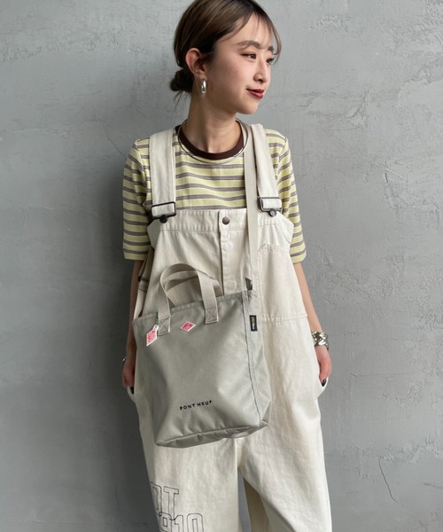 DANTON（ダントン）の「[DANTON/ダントン] PONT NEUF コーデュラキャンバス 2WAYトートバッグ（ショルダーバッグ・レディース・ブラック/アイボリー・ONE SIZE）」の11枚目の写真