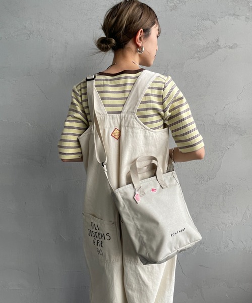 DANTON（ダントン）の「[DANTON/ダントン] PONT NEUF コーデュラキャンバス 2WAYトートバッグ（ショルダーバッグ・レディース・ブラック/アイボリー・ONE SIZE）」の12枚目の写真