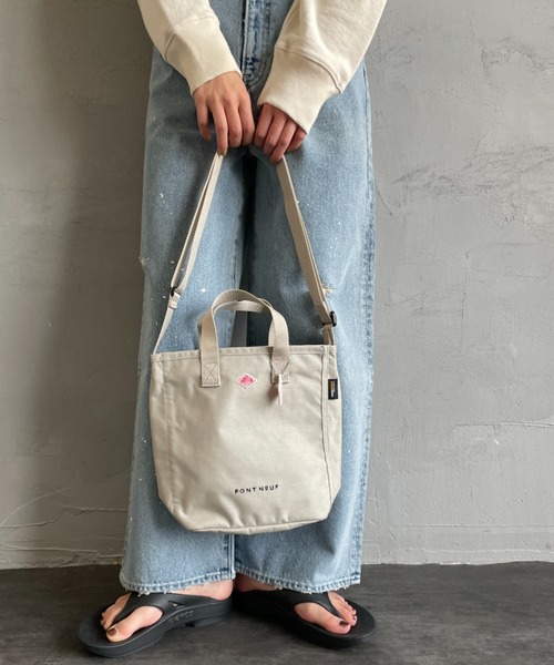 DANTON（ダントン）の「[DANTON/ダントン] PONT NEUF コーデュラキャンバス 2WAYトートバッグ（ショルダーバッグ・レディース・ブラック/アイボリー・ONE SIZE）」の7枚目の写真