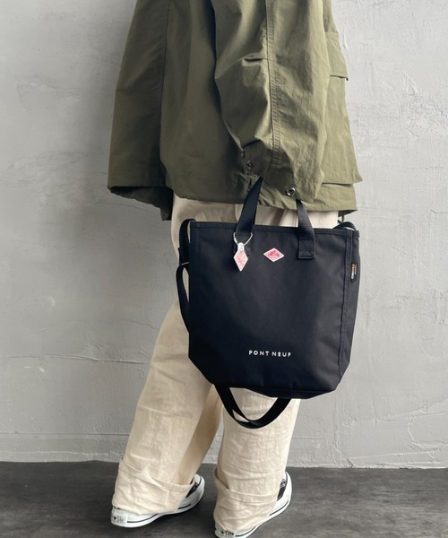 DANTON（ダントン）の「[DANTON/ダントン] PONT NEUF コーデュラキャンバス 2WAYトートバッグ（ショルダーバッグ・レディース・ブラック/アイボリー・ONE SIZE）」の19枚目の写真