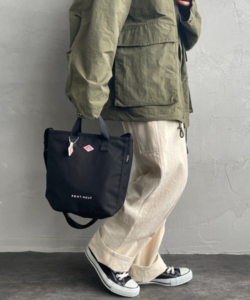 DANTON（ダントン）の「[DANTON/ダントン] PONT NEUF コーデュラキャンバス 2WAYトートバッグ（ショルダーバッグ・レディース・ブラック/アイボリー・ONE SIZE）」の20枚目の写真