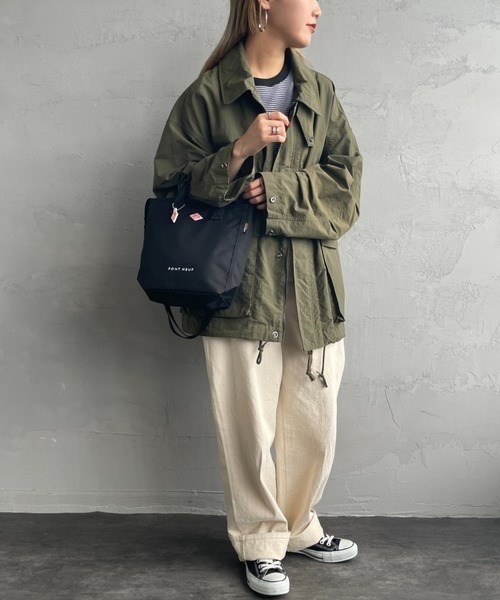 DANTON（ダントン）の「[DANTON/ダントン] PONT NEUF コーデュラキャンバス 2WAYトートバッグ（ショルダーバッグ・レディース・ブラック/アイボリー・ONE SIZE）」の21枚目の写真