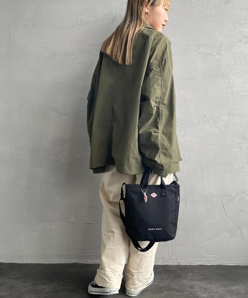DANTON（ダントン）の「[DANTON/ダントン] PONT NEUF コーデュラキャンバス 2WAYトートバッグ（ショルダーバッグ・レディース・ブラック/アイボリー・ONE SIZE）」の22枚目の写真