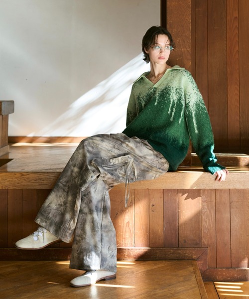 soerte(ソエルテ)の「All-Over Pattern Military Cargo Pants / ワイドミリタリーカーゴパンツ(カーゴパンツ・メンズ・カーキ/ベージュ・3/2/1)」の10枚目の写真