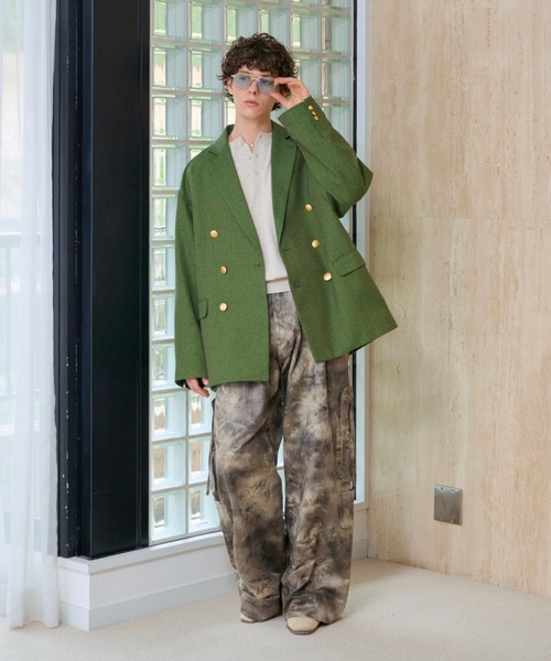 soerte(ソエルテ)の「All-Over Pattern Military Cargo Pants / ワイドミリタリーカーゴパンツ(カーゴパンツ・メンズ・カーキ/ベージュ・3/2/1)」の14枚目の写真
