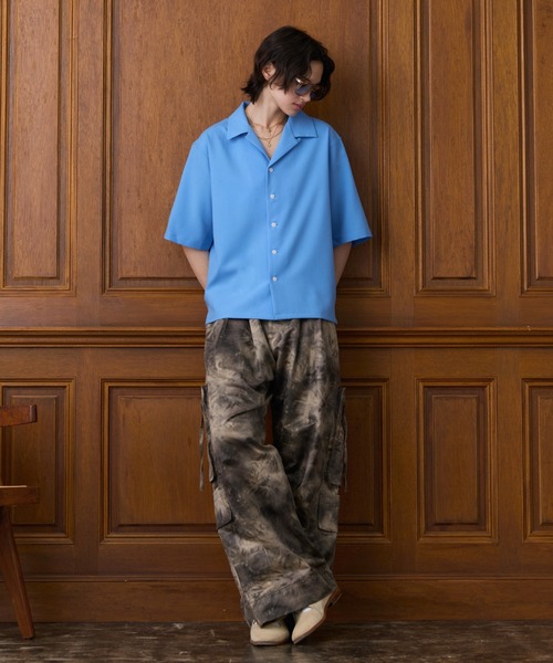 soerte(ソエルテ)の「All-Over Pattern Military Cargo Pants / ワイドミリタリーカーゴパンツ(カーゴパンツ・メンズ・カーキ/ベージュ・3/2/1)」の15枚目の写真