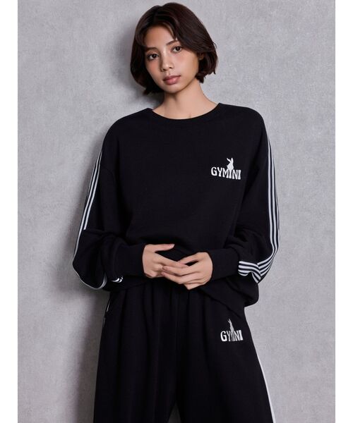 GYDA（ジェイダ）の「GYMINI BUNNYラインスウェットトップス（スウェット・レディース・ベージュ/ピンク/ブラック/オフホワイト・FREE）」の21枚目の写真