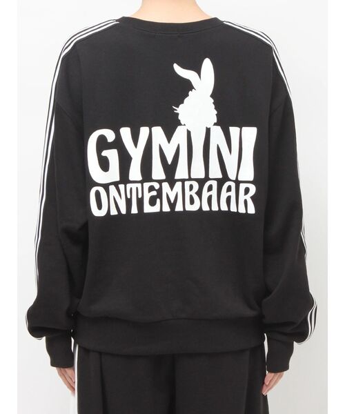 GYDA（ジェイダ）の「GYMINI BUNNYラインスウェットトップス（スウェット・レディース・ベージュ/ピンク/ブラック/オフホワイト・FREE）」の6枚目の写真