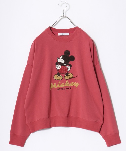 Disney(ディズニー)の「Disney(ディズニー)キャラクターサガラ刺繍スウェットトレーナー/ミッキーマウス/トイ・ストーリー エイリアン(スウェット・レディース・パープル/ブラック/アイボリー/レッド・L/M)」の8枚目の写真