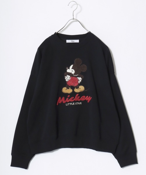 Disney(ディズニー)の「Disney(ディズニー)キャラクターサガラ刺繍スウェットトレーナー/ミッキーマウス/トイ・ストーリー エイリアン(スウェット・レディース・パープル/ブラック/アイボリー/レッド・L/M)」の10枚目の写真