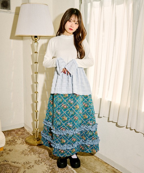 kutir(クティール)の「【クティールとレトロ】ゴブランフリルスカート(スカート・レディース・レッド/アイボリー/ベージュ/ブルー・SMALL/MEDIUM)」の21枚目の写真