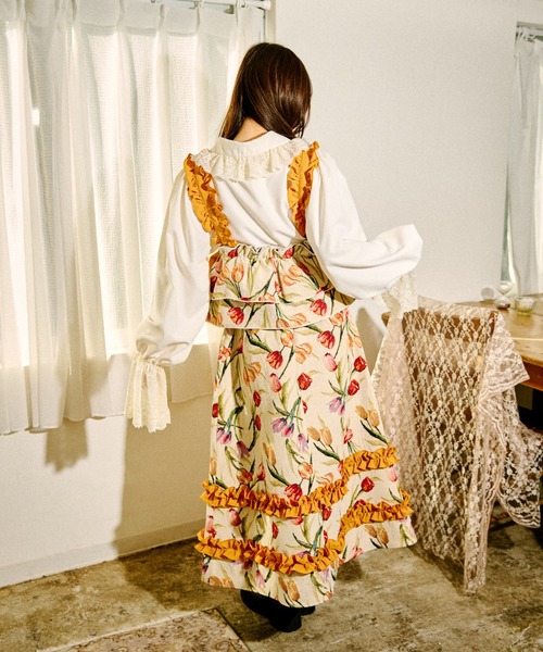 kutir(クティール)の「【クティールとレトロ】ゴブランフリルスカート(スカート・レディース・レッド/アイボリー/ベージュ/ブルー・SMALL/MEDIUM)」の7枚目の写真