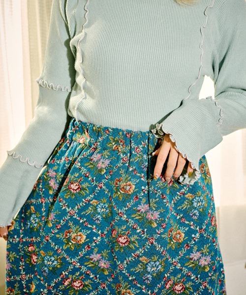 kutir(クティール)の「【クティールとレトロ】ゴブランフリルスカート(スカート・レディース・レッド/アイボリー/ベージュ/ブルー・SMALL/MEDIUM)」の12枚目の写真