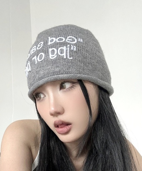 y2k 00s当時物 マーブルニット裏ボア ライダース ケーブル編み 平成ギャル セール】【MASHIRO】Y2K ロゴニットビーニー 平成ギャル(MA/EK488