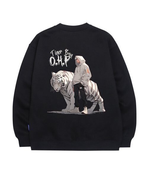 OHP(ワンハンドレッドパーセント)の「OHP x HARMONIA b白虎と少年 裏起毛スウェット(スウェット・メンズ・その他・M/L/2XL/XL)」の2枚目の写真