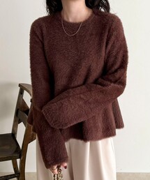 fredy emue | シャギーペプラムニットプルオーバー(ニット/セーター)