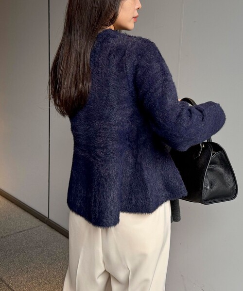 セール】シャギーペプラムニットプルオーバー（ニット/セーター