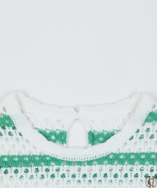 HARDCORE HAPPINESS(ハードコアハピネス)の「SIGNATURE STRIPE CROP KNIT_GREEN(ニット/セーター・レディース・その他・FREE)」の5枚目の写真