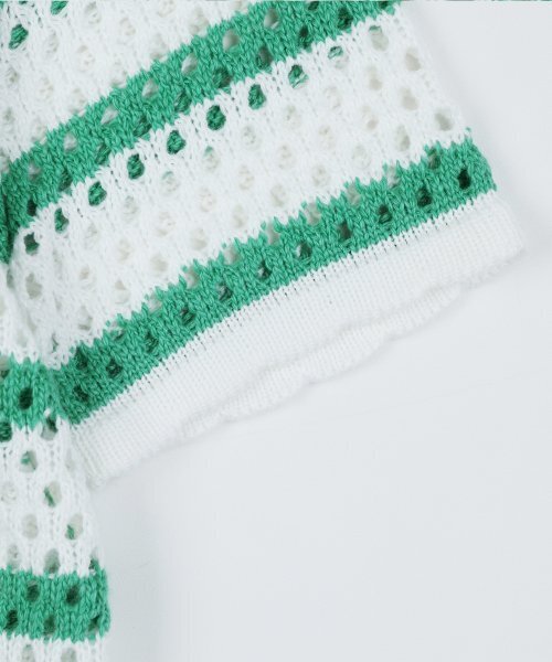 HARDCORE HAPPINESS(ハードコアハピネス)の「SIGNATURE STRIPE CROP KNIT_GREEN(ニット/セーター・レディース・その他・FREE)」の7枚目の写真