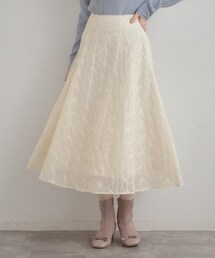 couture brooch（クチュールブローチ）の「【洗える・着映え・通勤】フラワーエンブロスカート（スカート）」