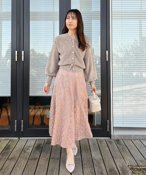 couture brooch(クチュールブローチ)の「【洗える・着映え・通勤】フラワーエンブロスカート(スカート・レディース・アイボリー系3/グレー系3/ピンク系その他・36/38/40/42)」の20枚目の写真