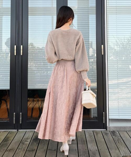 couture brooch(クチュールブローチ)の「【洗える・着映え・通勤】フラワーエンブロスカート(スカート・レディース・アイボリー系3/グレー系3/ピンク系その他・36/38/40/42)」の22枚目の写真